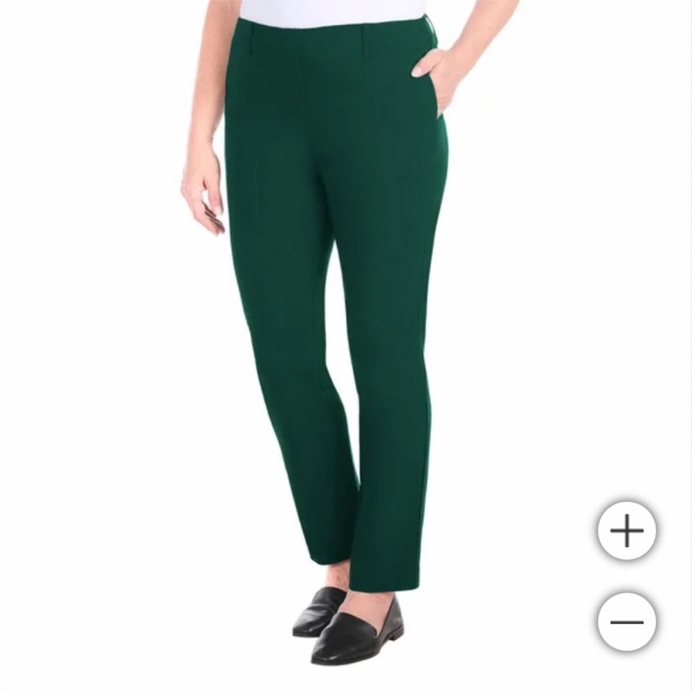 NWT Hilary Radley Green Straight Leg Pull On Pant Size 4
